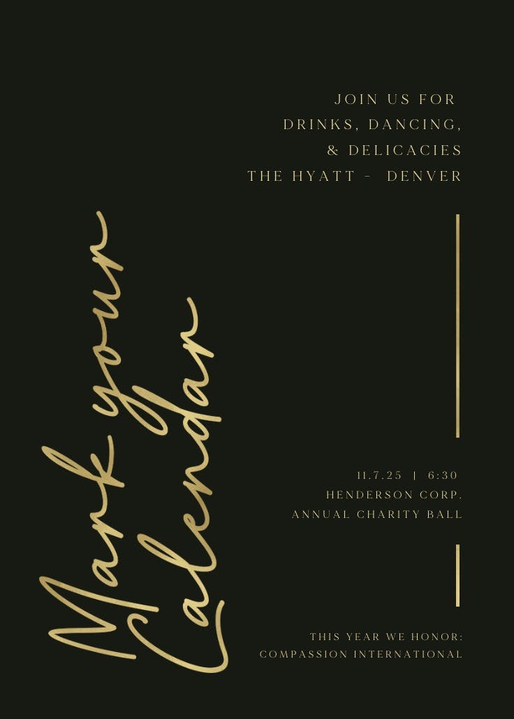 Simple script - business events invitation